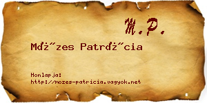 Mózes Patrícia névjegykártya